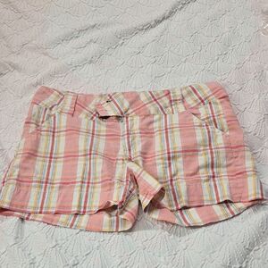 3/$10 Celebrity Pink Multicolor Plaid Women's Shorts